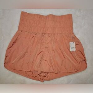 FP MOVEMENT FREE PEOPLE The Way Home Smocked Terra Cotta Short size M NWT